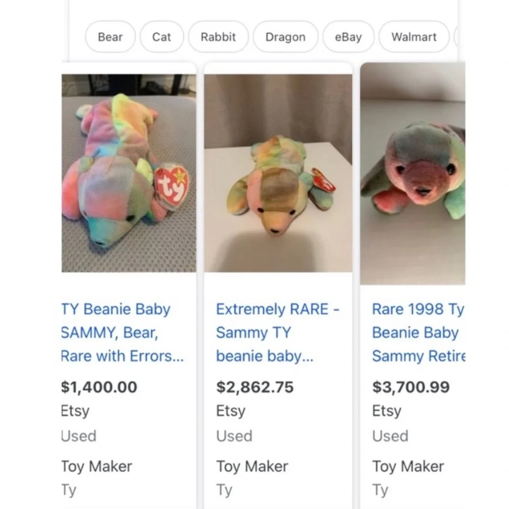 TY Beanie Baby Babies 1998 / 1999 “Sammy” the Bear *RARE* with Errors *Retired*